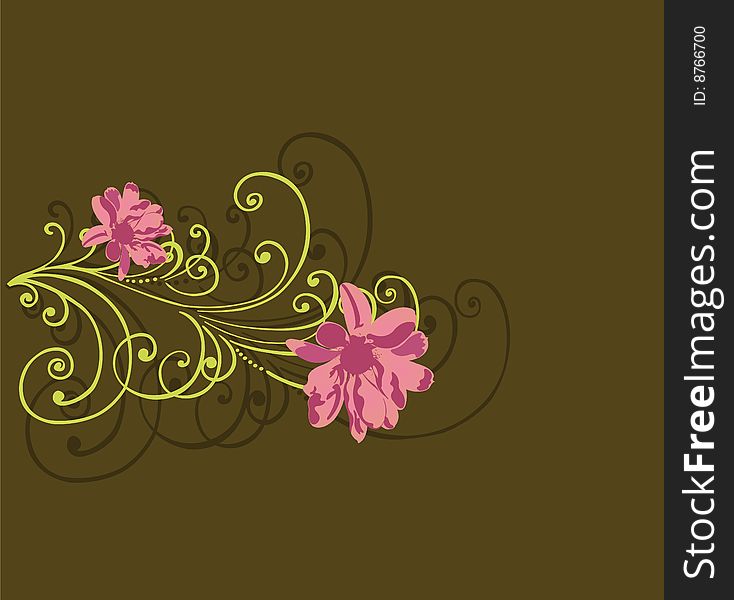 Illustration of a floral background