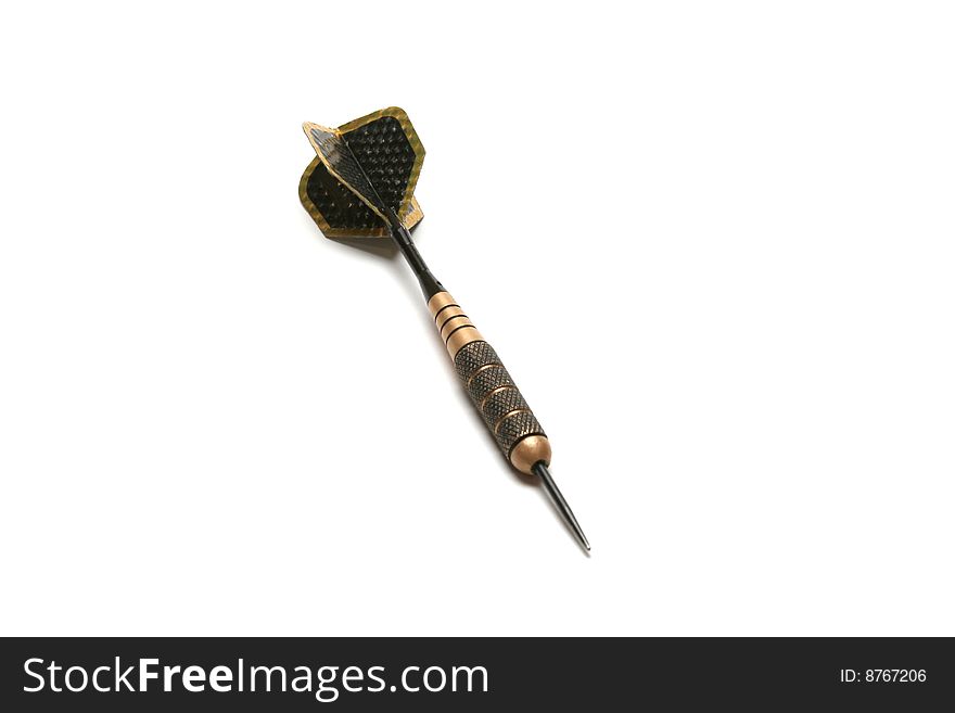 One shabbed black darts isolated on white. One shabbed black darts isolated on white