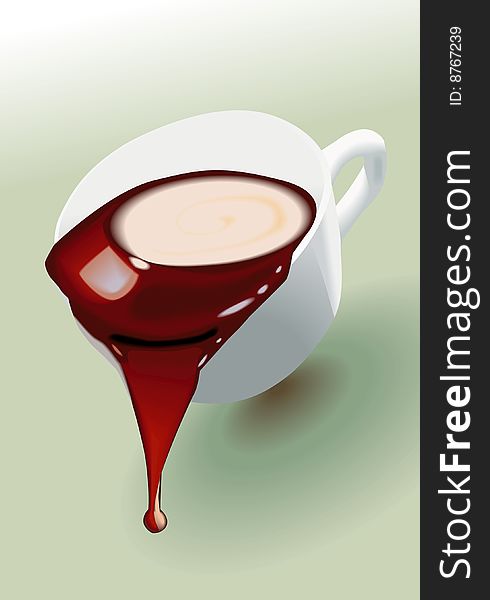 Cup Of Chocolate. Vector Illustration.