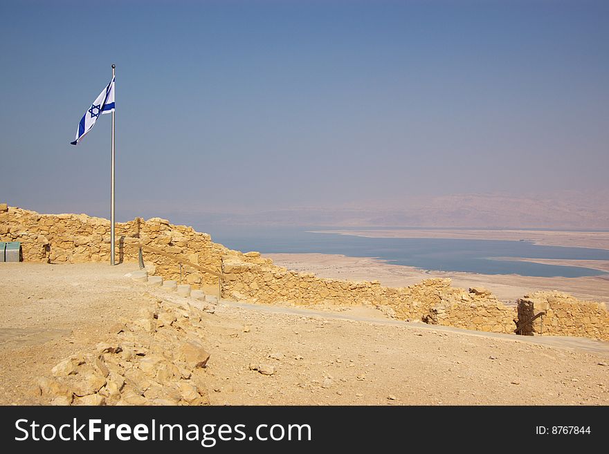 Dead sea and Masada ruins