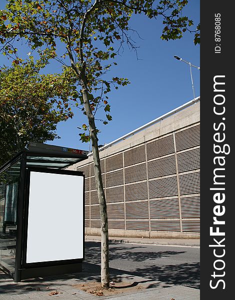 Blank space for your advertisement, street scene. Blank space for your advertisement, street scene