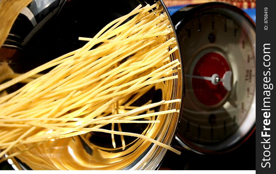 Handmade spaghetti, typical italian pasta