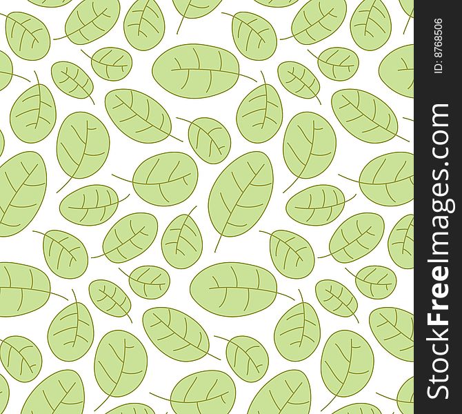 Cowberry Leafs Seamless Pattern