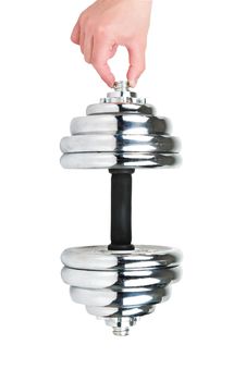 Steel Dumbbell Royalty Free Stock Image Steel Dumbbell Royalty Free Stock Image