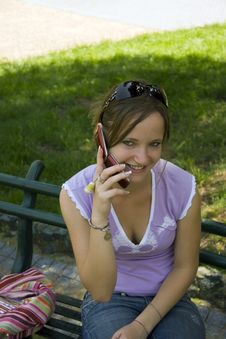 Girl On The Mobile Phone Stock Images Girl On The Mobile Phone Stock Images