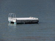 Swimmers Floating Dock With Ladder Royalty Free Stock Image Swimmers Floating Dock With Ladder Royalty Free Stock Image