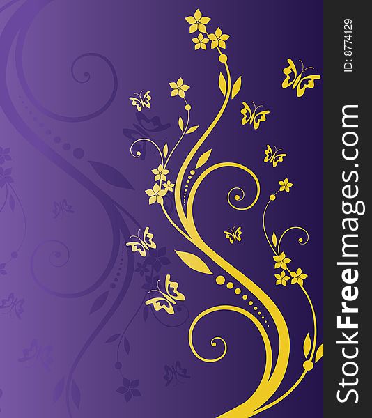 Beautifull summer violet floral background