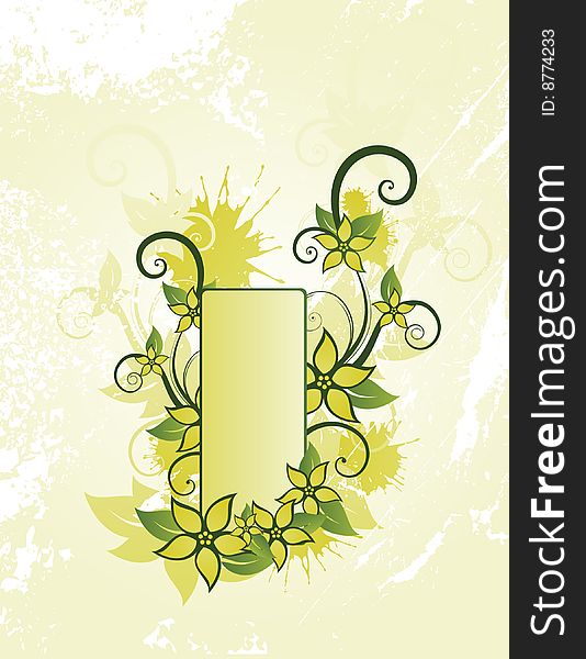 Floral frame with place for text. Floral frame with place for text
