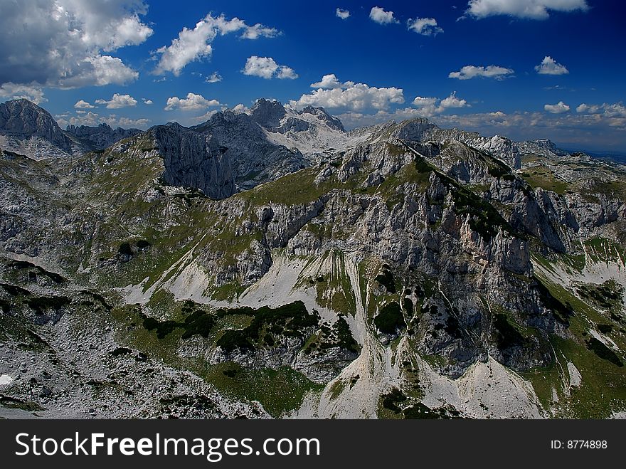 High peaks of Durmitor mountain in Montenegro. High peaks of Durmitor mountain in Montenegro