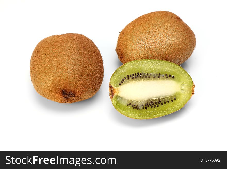 kiwi fruit isolated on white background