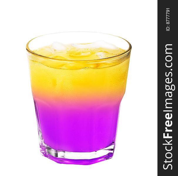 Cocktail With Ice Isolated