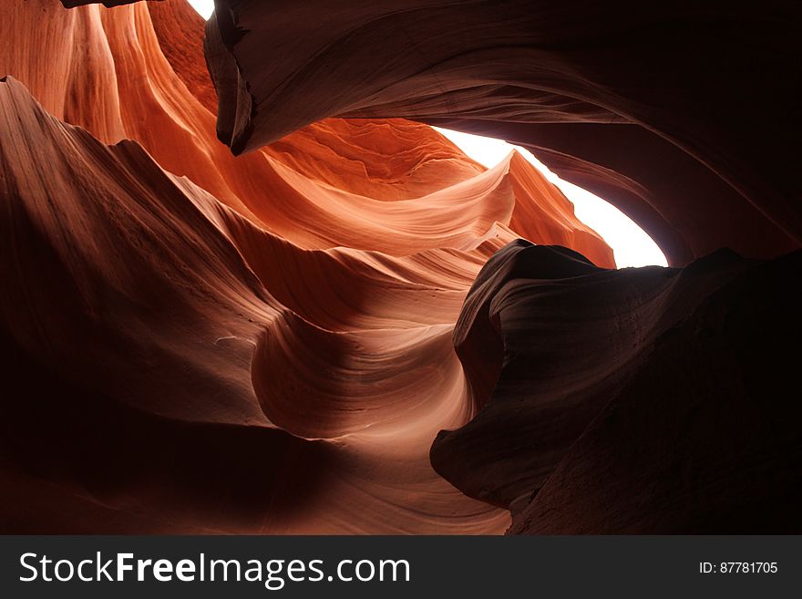Textures of sandstone inside Antelope Canyon in Arizona, USA. Textures of sandstone inside Antelope Canyon in Arizona, USA.