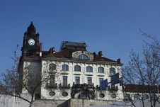 Art Nouveau Station Building In Prague Royalty Free Stock Images
