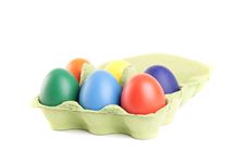 Easter Eggs In Carton Royalty Free Stock Photo
