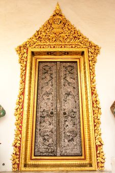 Traditional Thai Art Door Stock Images Traditional Thai Art Door Stock Images