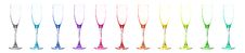 Set Of Multi-coloured Glasses For Champagne. Royalty Free Stock Photography