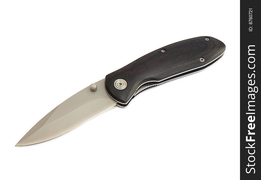 Traditional penknife isolated over white