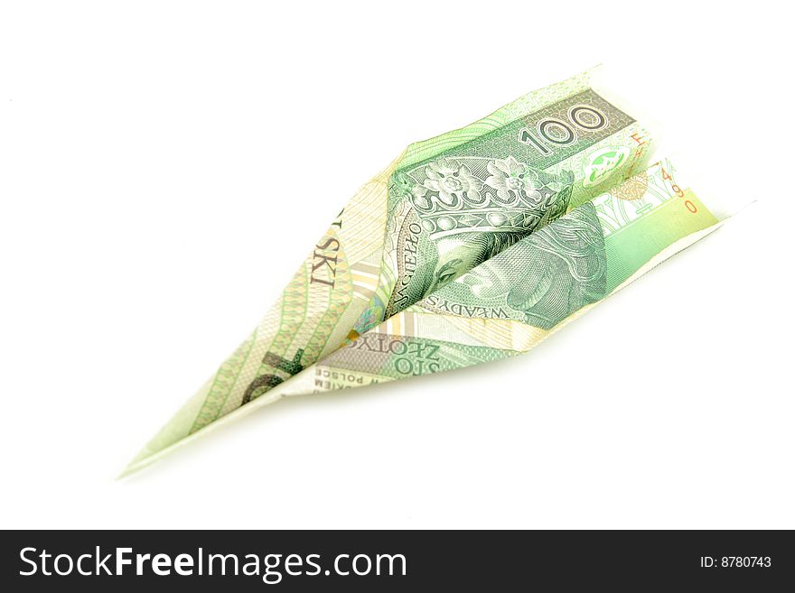 Banknote airplane