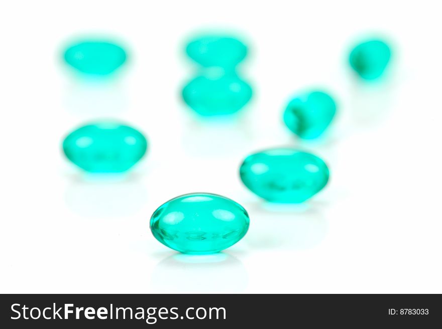 Headache Capsules isolated against a white background