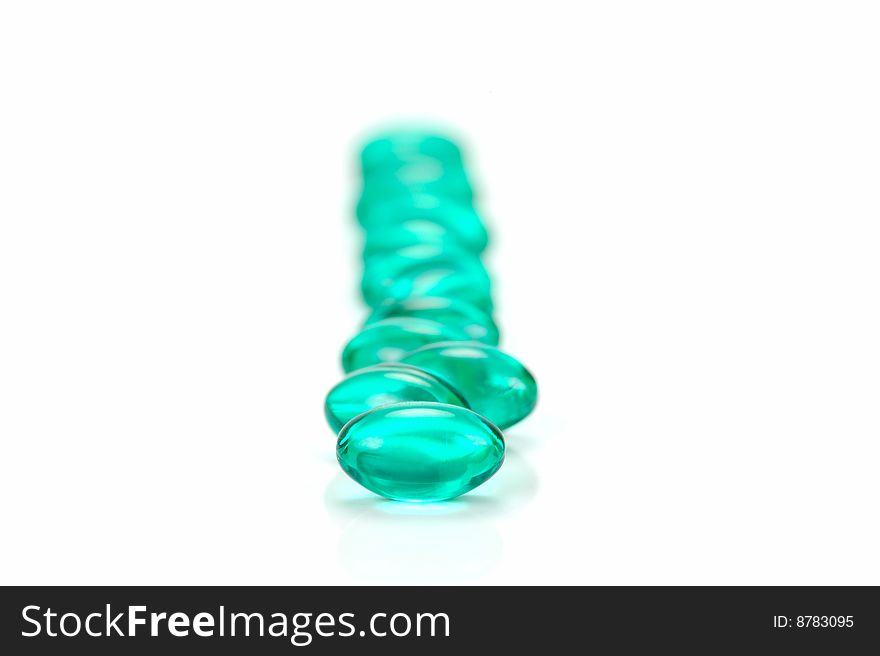 Headache Capsules isolated against a white background
