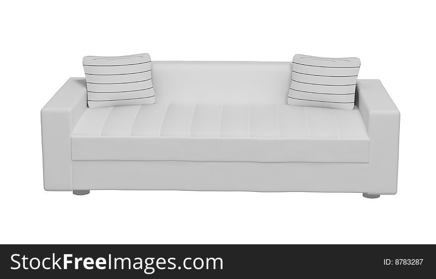 Sofa on the white background (3D)