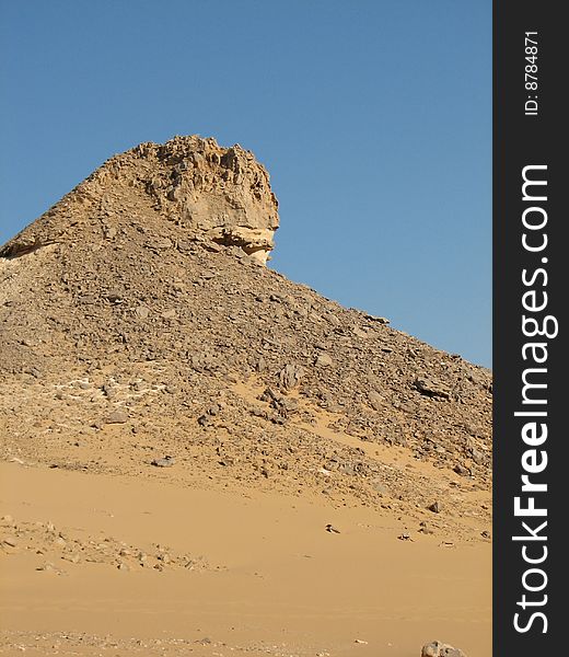 View of a desert in Egypt. View of a desert in Egypt