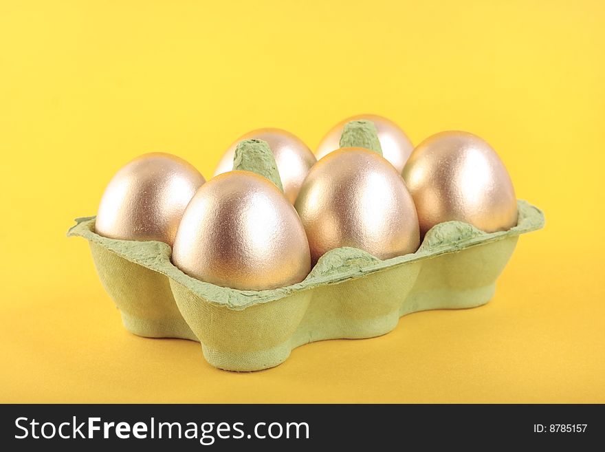 Golden Easter Eggs  In Carton