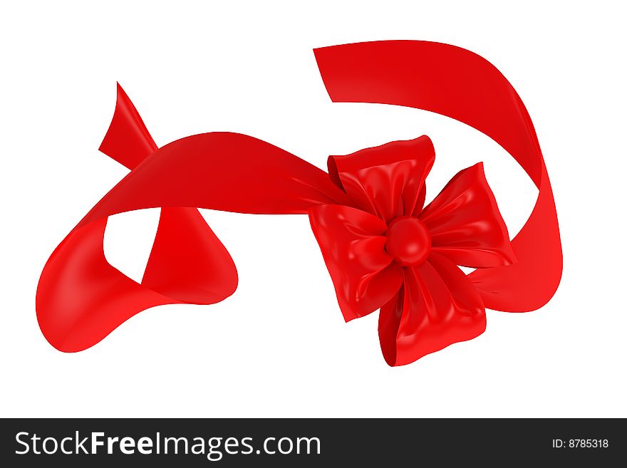 Red ribbon and bow