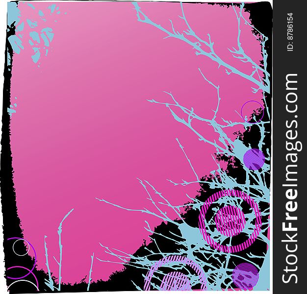 Grunge pink background. Vector illustration