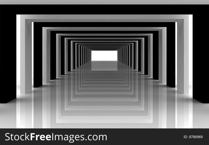 Three dimensional nonexistent abstract tunnel