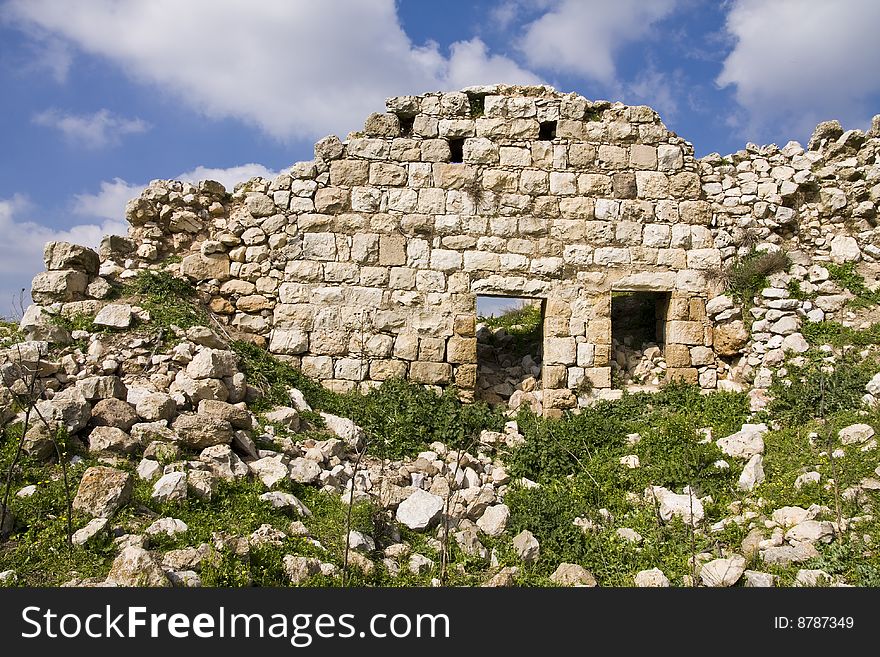 The ruins of Beit-Itab. Place in the Yehuda's mountains - Israel. These ruins were once a crusader fortress and an arab village. The ruins of Beit-Itab. Place in the Yehuda's mountains - Israel. These ruins were once a crusader fortress and an arab village.