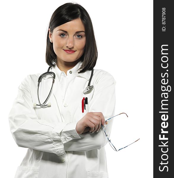 Female doctor with stethoscope