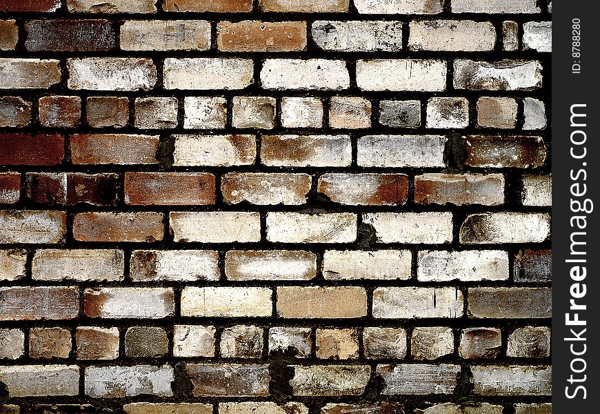 Grungy grey brick wall texture