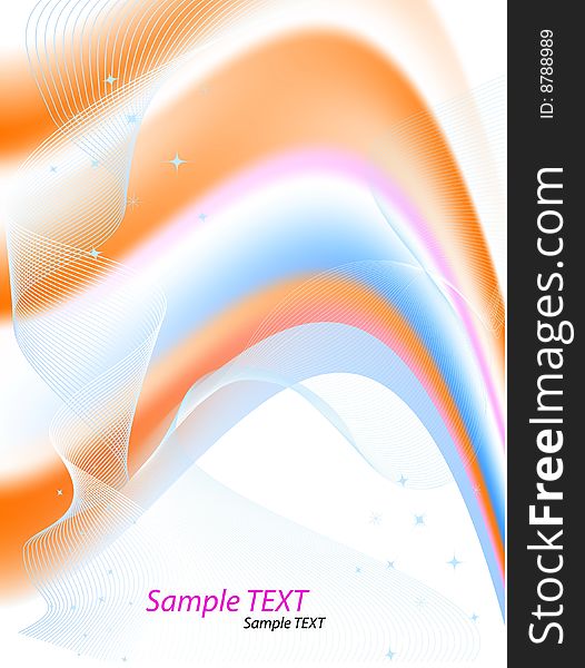 Vector abstract design in blue and orange