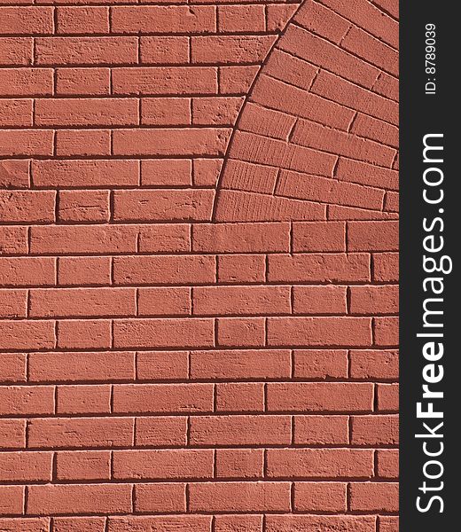 Color photo of old red brick wall. Color photo of old red brick wall