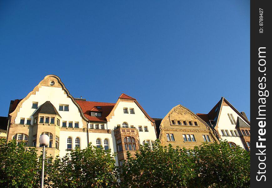 Luxury, old townhouses in Germany