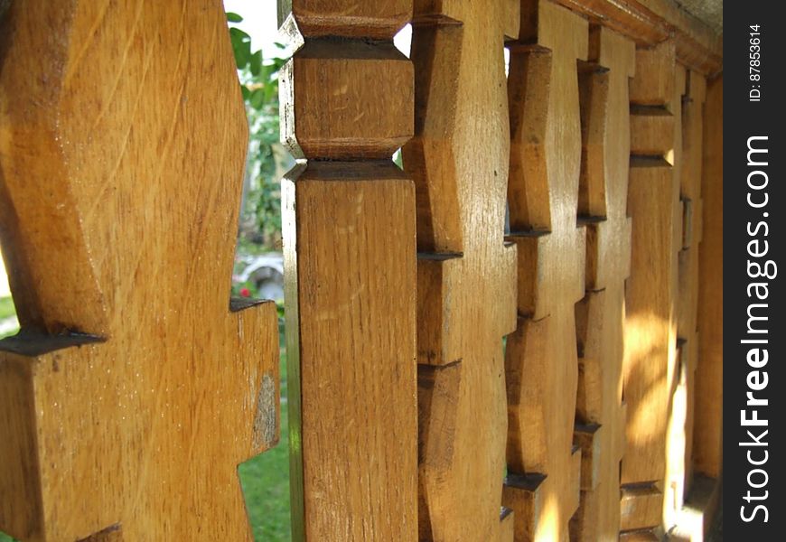 Carved-wood-fence