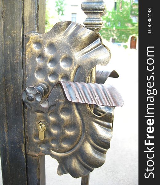 decorative-wrought-iron-door-handle