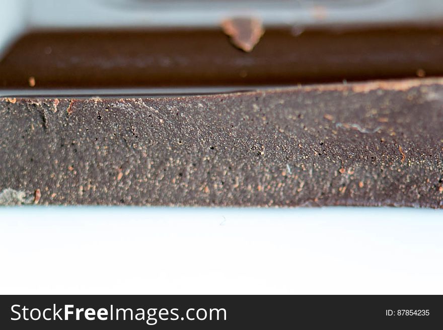 Dark Chocolate Tablet Detail Macro