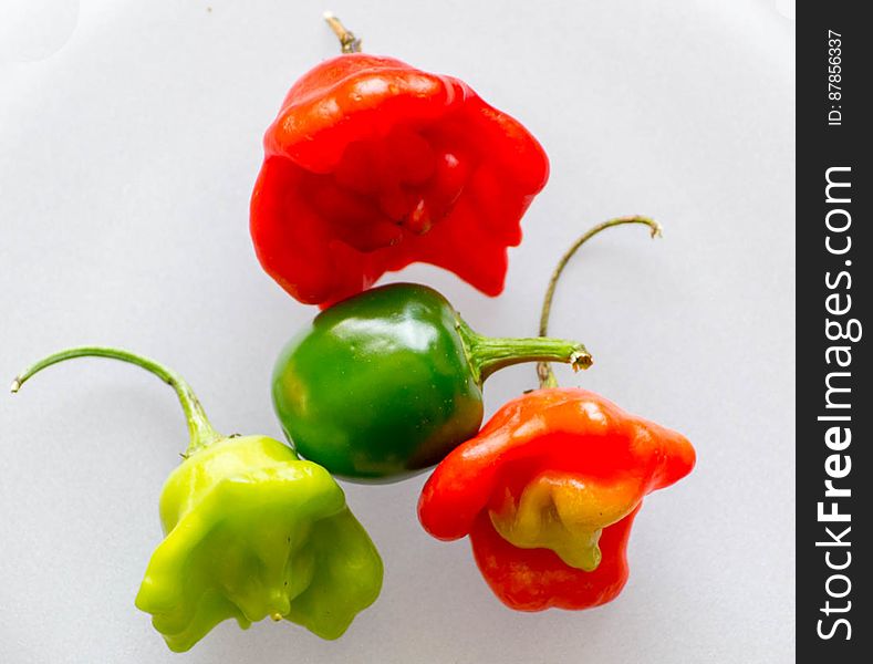 Different colors and shapes of chili mini peppers. Different colors and shapes of chili mini peppers.