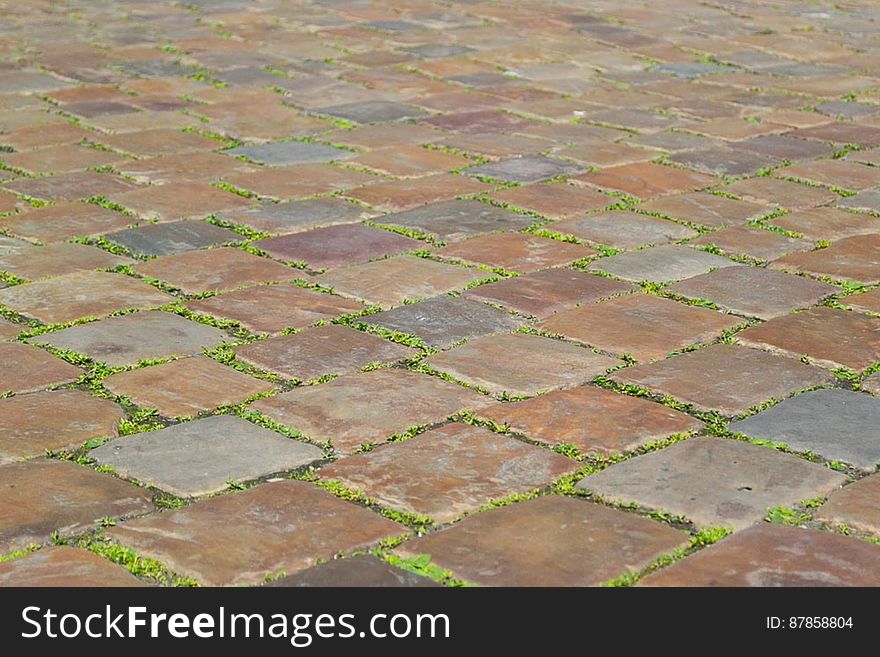 Stone Pavement In A Town Square