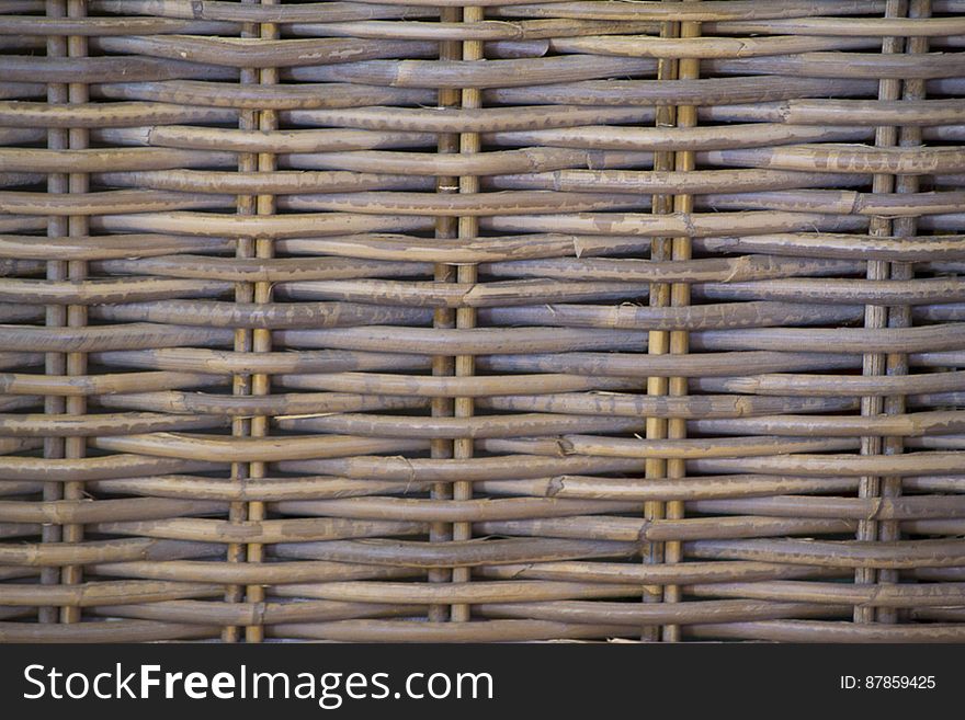 Close-up of a wicker basket pattern