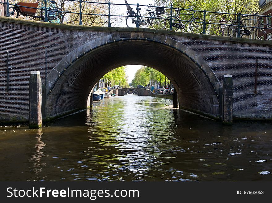 A view of seven bridges on famous Reguliersgracht canal, considered the most pitoresque and beatuful. A view of seven bridges on famous Reguliersgracht canal, considered the most pitoresque and beatuful.