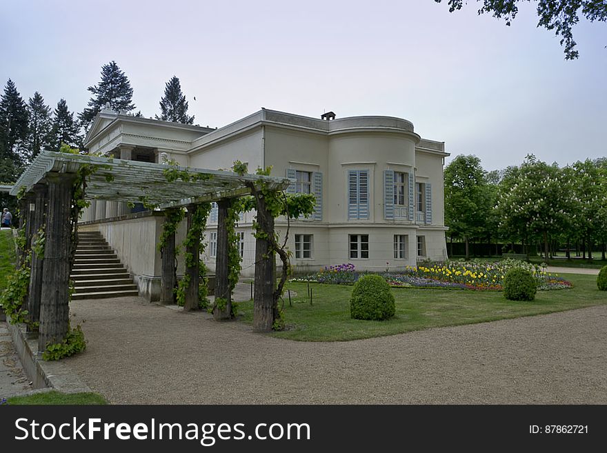 Summer residence of Frederick William, Charlottenhof Palace is a Roman inspired villa with an English garden.