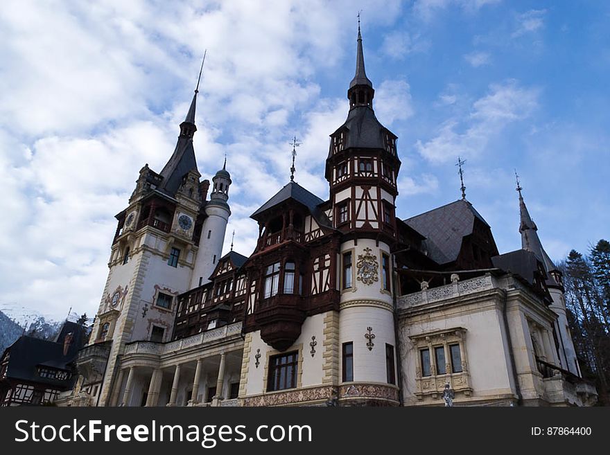 King Carol I of Romania&#039;s summer residence, Peles Castle has a Neo-Renaissance and Saxon-influenced architecture.