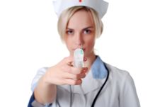 Nurse With Syringe Royalty Free Stock Photos Nurse With Syringe Royalty Free Stock Photos
