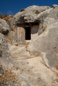 Rock Tomb, Xanthos, Turkey Stock Images