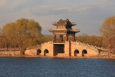 Pavilion On Bridge In The Summer Palace,beijing Royalty Free Stock Photo Pavilion On Bridge In The Summer Palace,beijing Royalty Free Stock Photo