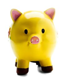 Close-Up Of A Piggy Bank Stock Photos