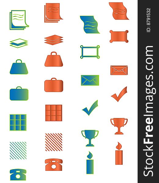Variety icon for web, office, business and organizer presentation